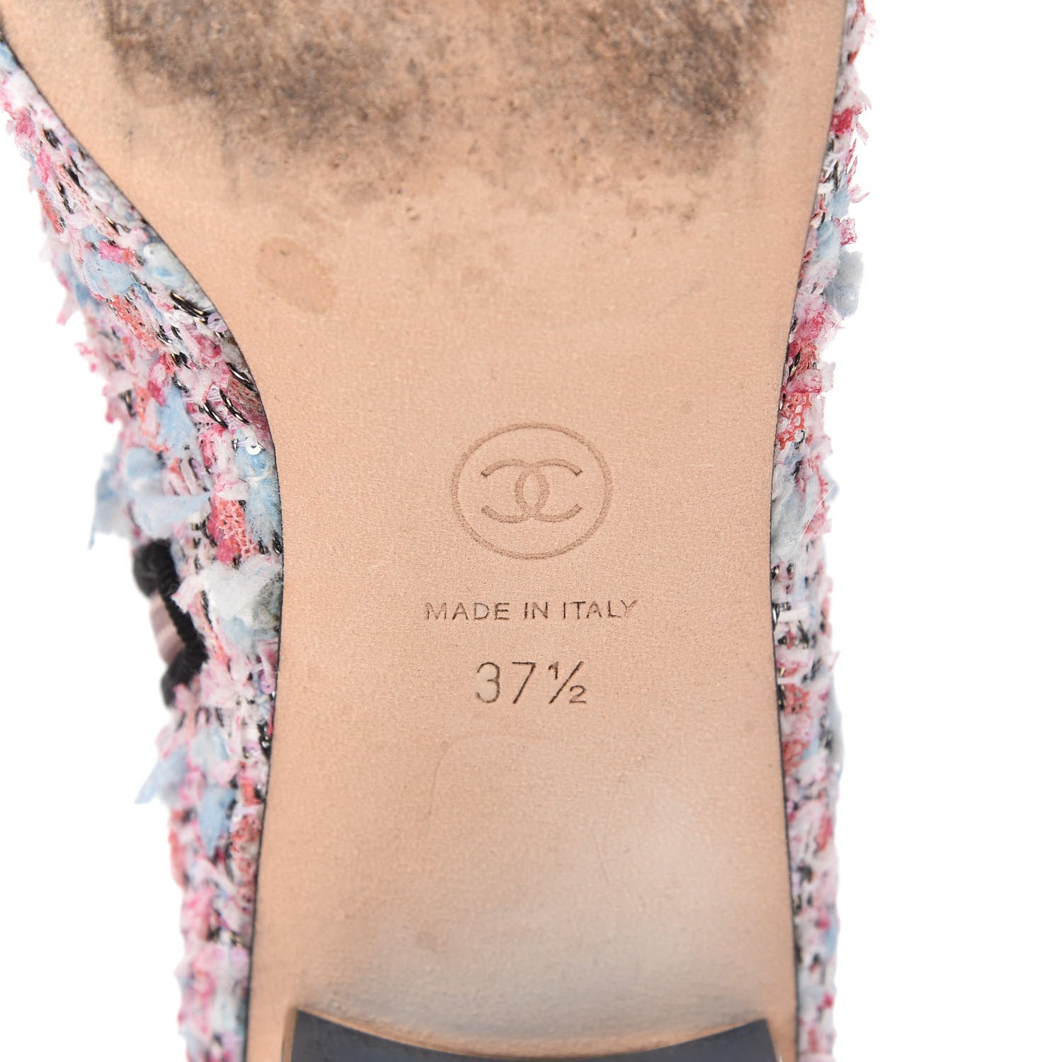 Chanel Tweed Cap Toe CC Short Boots 37.5 Pink Blue Black 8 of 10
