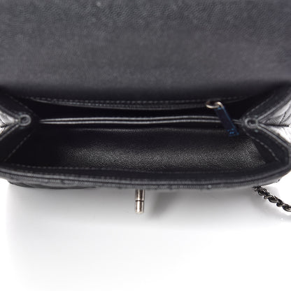 Chanel Caviar Lizard Quilted Mini Coco Handle Flap Black 7 of 10