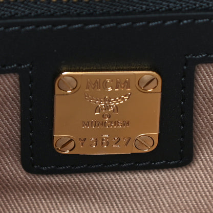 MCM Metallic Visetos Medium Crossbody Pouch Gold 8 of 10
