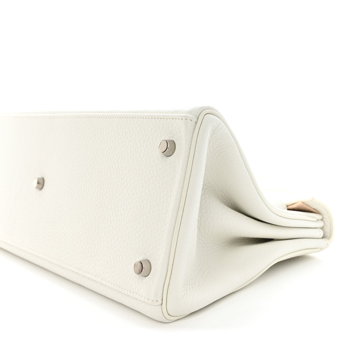 Taurillon Clemence Shoulder Kelly 40 White