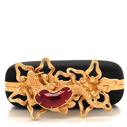 Alexander McQueen ALEXANDER MCQUEEN Satin Salamander Knuckle Box Clutch Clutch Black 11 of 13
