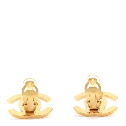 Chanel Metal CC Turnlock Clip On Earrings Gold 3 of 4