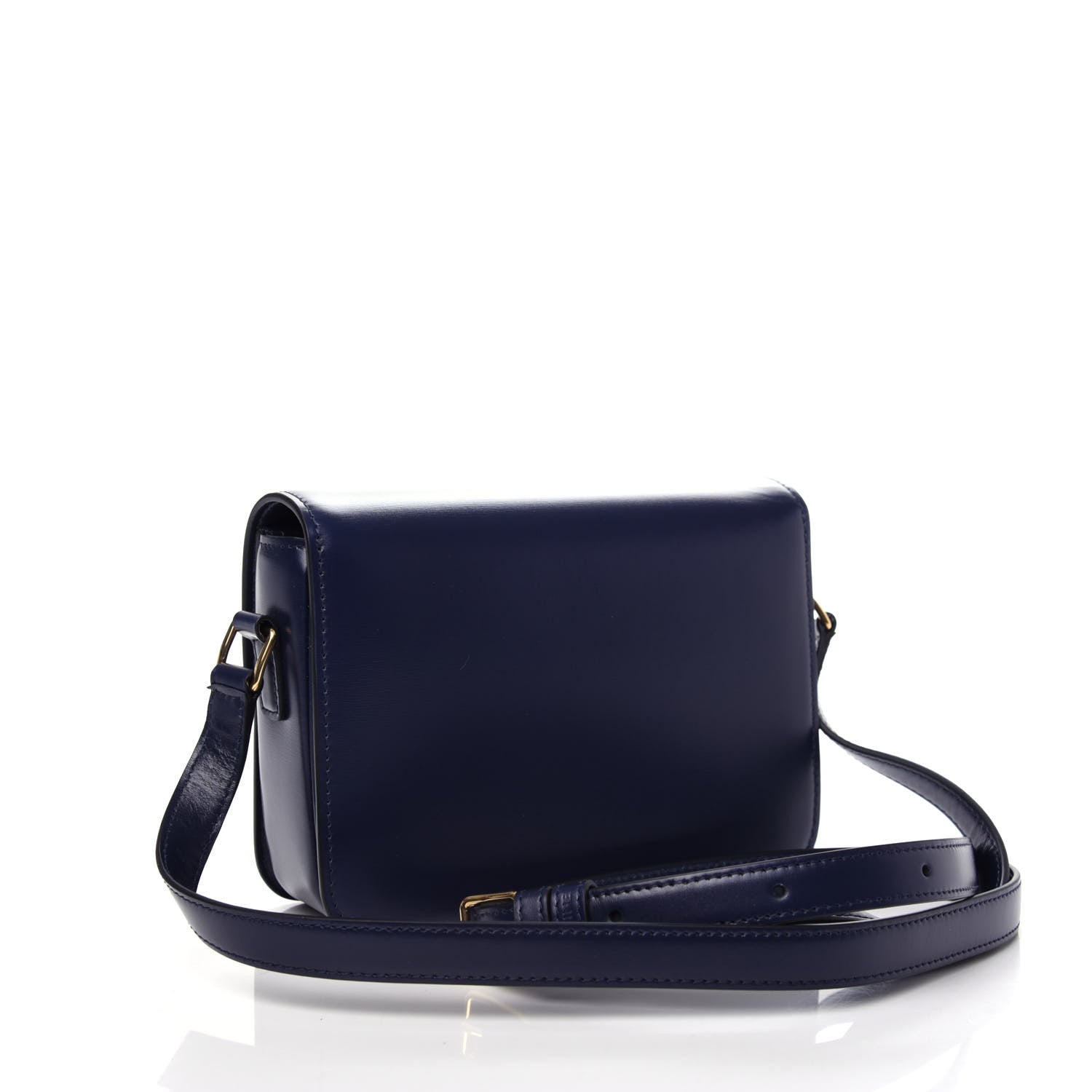 Celine Shiny Calfskin Small Triomphe Dark Blue 3 of 10