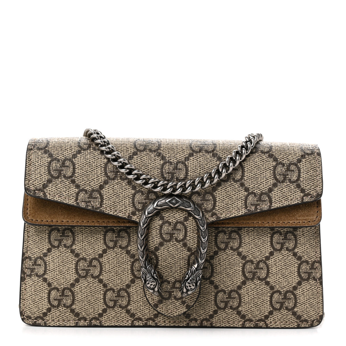 Gucci GG Supreme Monogram Super Mini Dionysus Shoulder Bag Taupe 1 of 10