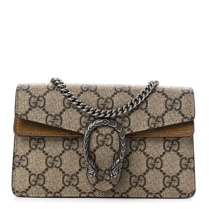 Gucci GG Supreme Monogram Super Mini Dionysus Shoulder Bag Taupe 1 of 10