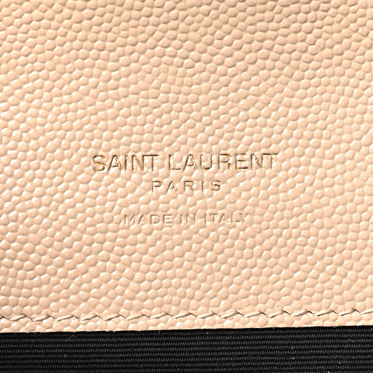 Saint Laurent Grain De Poudre Matelasse Chevron Monogram Cassandre Flap Pouch Dark Beige 6 of 11