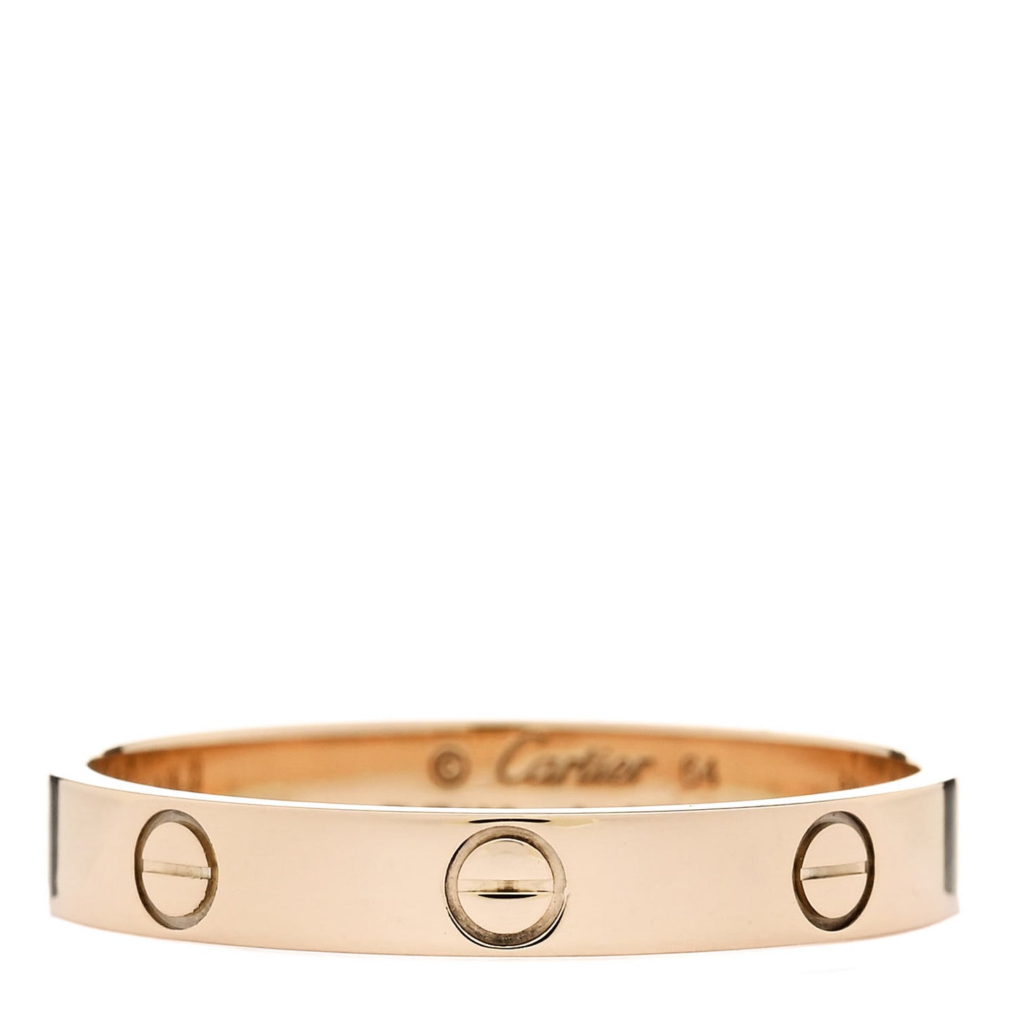 18K Yellow Gold 3.5mm LOVE Wedding Band Ring 64 10.75
