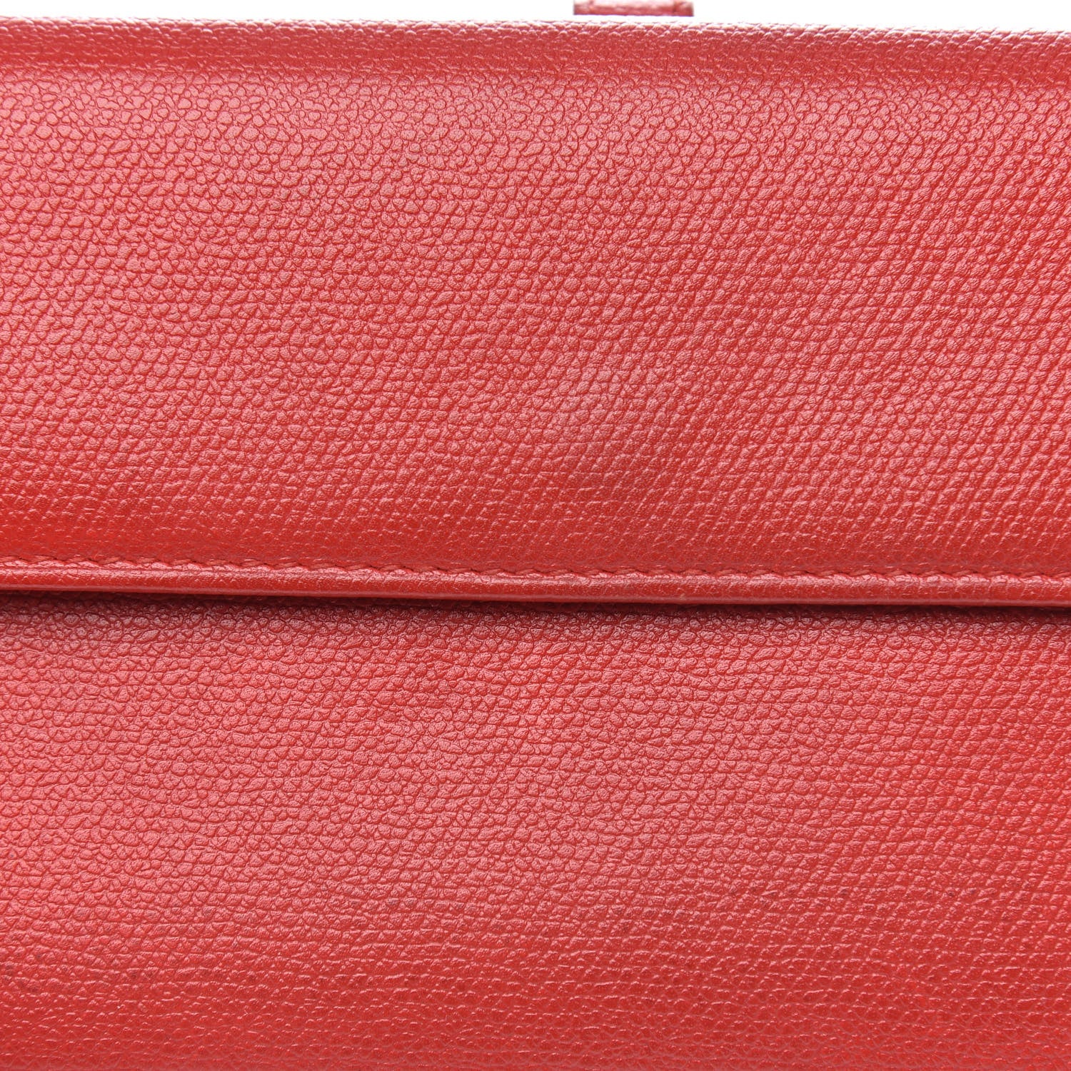 Chanel Grained Calfskin CC Button Long Wallet Red 7 of 15