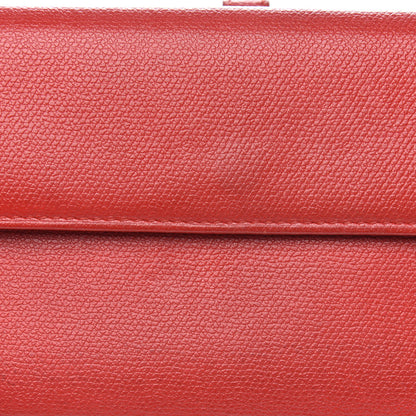 Chanel Grained Calfskin CC Button Long Wallet Red 7 of 15