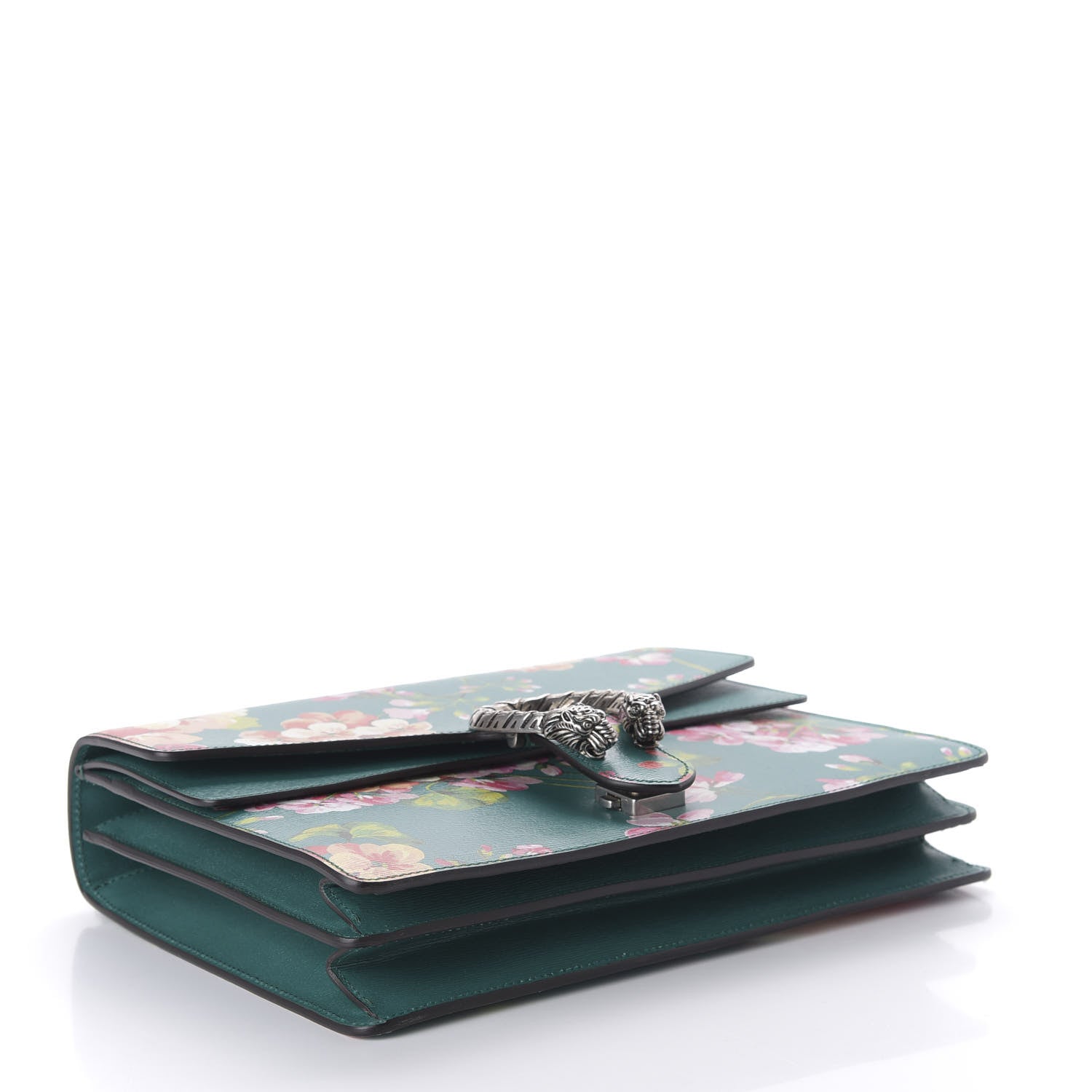 Gucci Calfskin Blooms Print Medium Dionysus Shoulder Bag Bright Emerald Multicolor 4 of 10