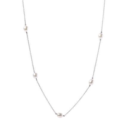 Tiffany Sterling Silver Pearl Elsa Peretti Pearls By The Yard Necklace 1 of 6