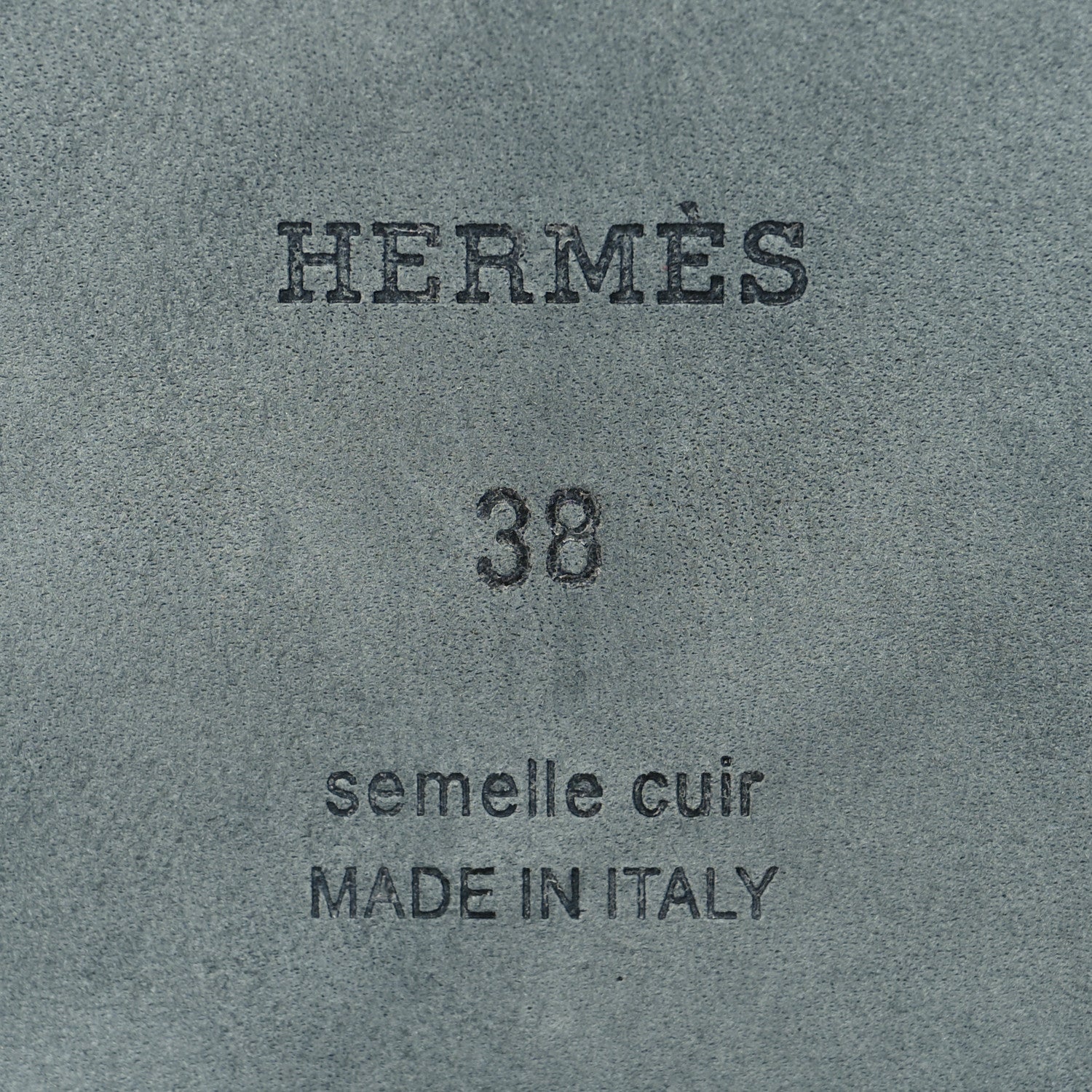Hermes Box Calfskin Oran Sandals 38 Black 7 of 8