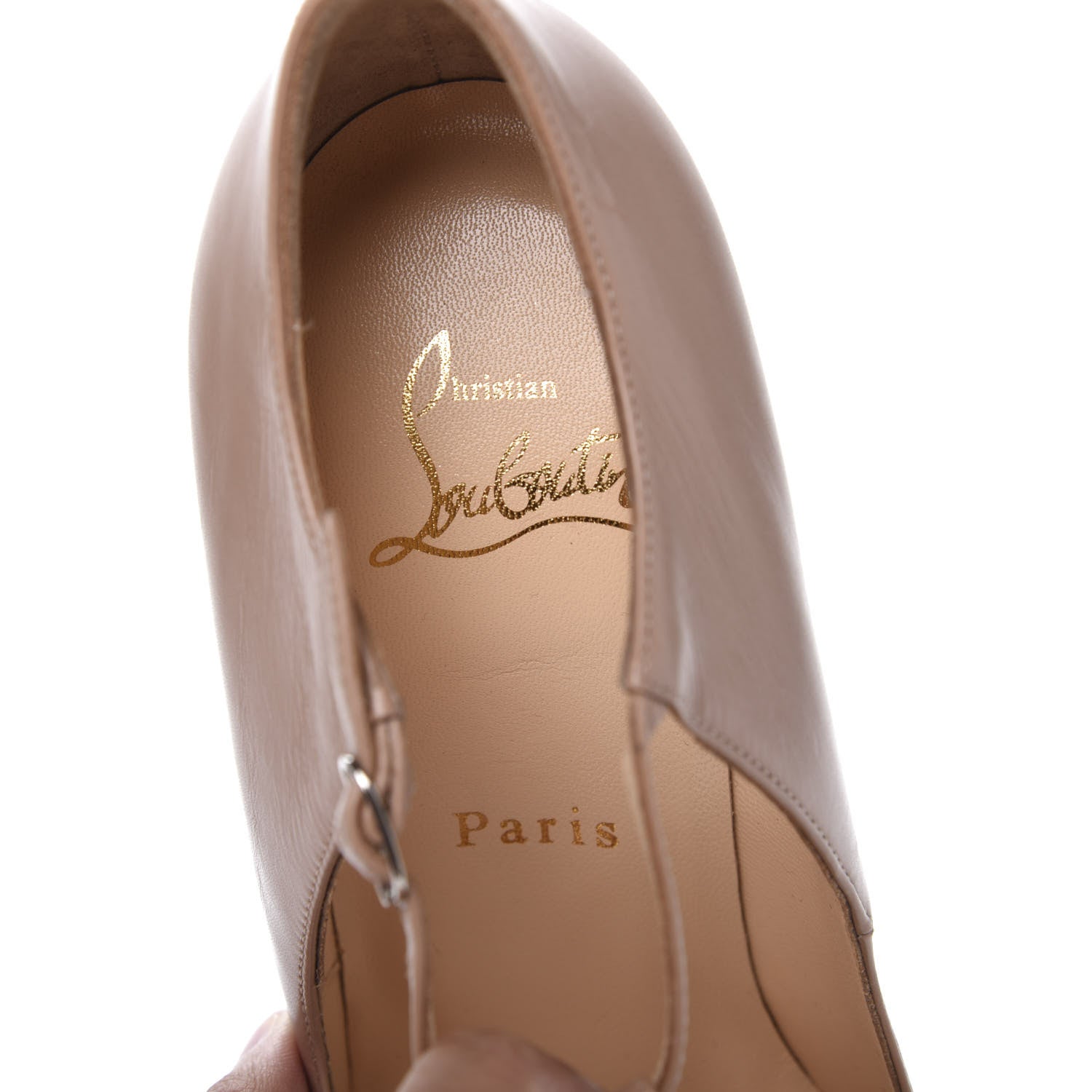 Christian Louboutin Calfskin Altapoppins 150 Pumps 37.5 Nude 6 of 8