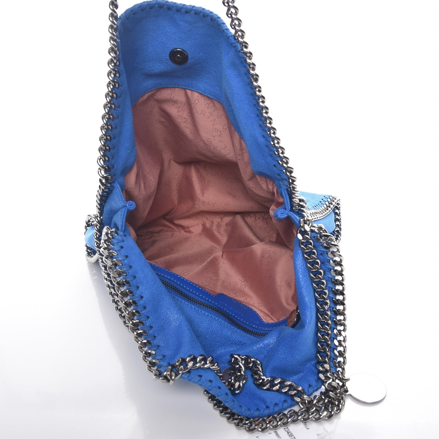 Stella McCartney Shaggy Deer Falabella Fold Over Tote Bright Blue 5 of 7