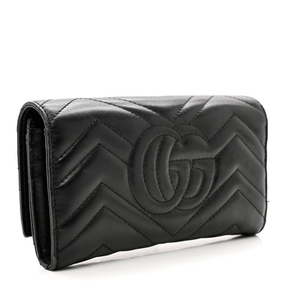 Gucci Calfskin Matelasse GG Marmont Continental Wallet Black 3 of 10