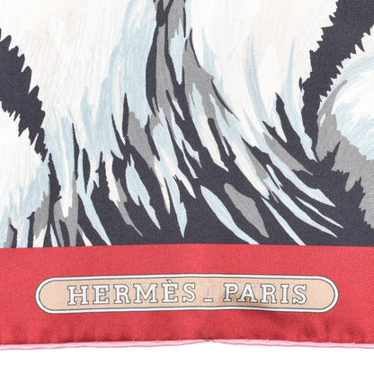 Hermes Silk Tigre Royal Double Face Scarf 90 Rose Bleu Multicolor 5 of 6