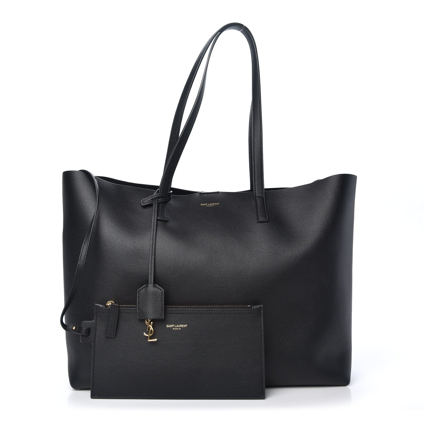 Calfskin Large Shopping Tote Black