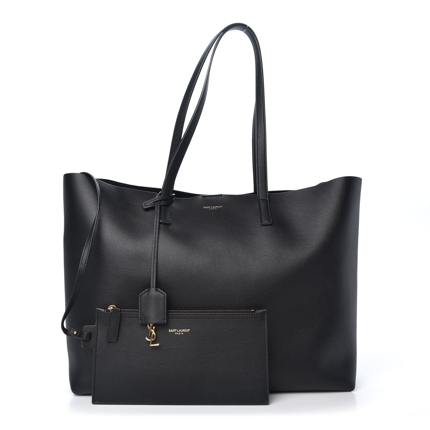 Saint Laurent Calfskin Large Shopping Tote Black 1 of 10