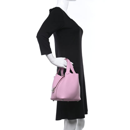 Hermes Taurillon Clemence Picotin Lock 18 PM Mauve Sylvestre 2 of 8