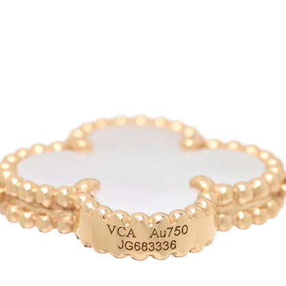 Van Cleef & Arpels 18K Yellow Gold Mother of Pearl 5 Motifs Vintage Alhambra Bracelet 3 of 4