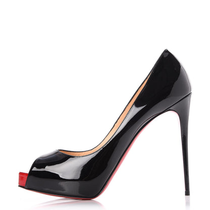 Christian Louboutin Patent New Very Prive 120 Pumps 39.5 Black Red 1 of 8