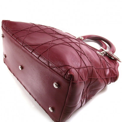 Christian Dior Lambskin Cannage Medium Granville Tote Red 5 of 11