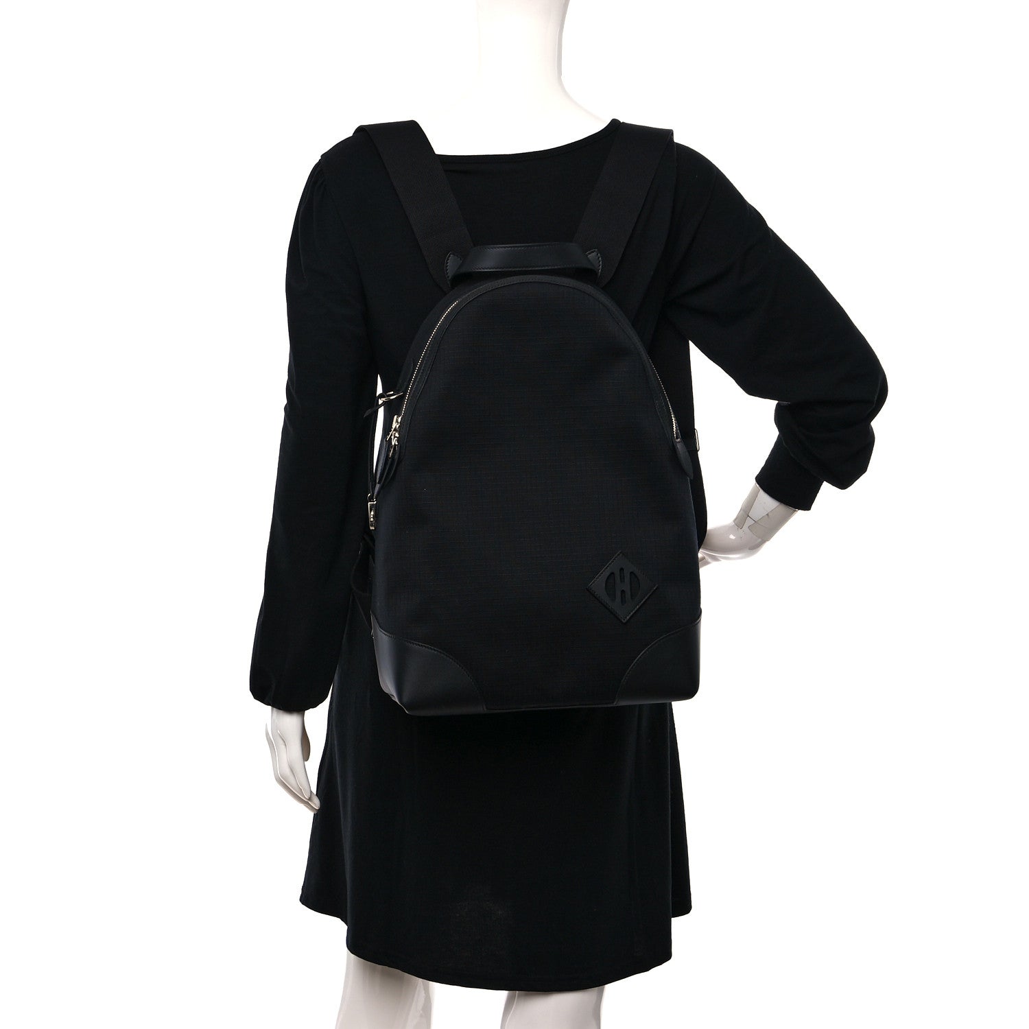 Hermes Bivoac Canvas Swift Allback Backpack Black 2 of 9