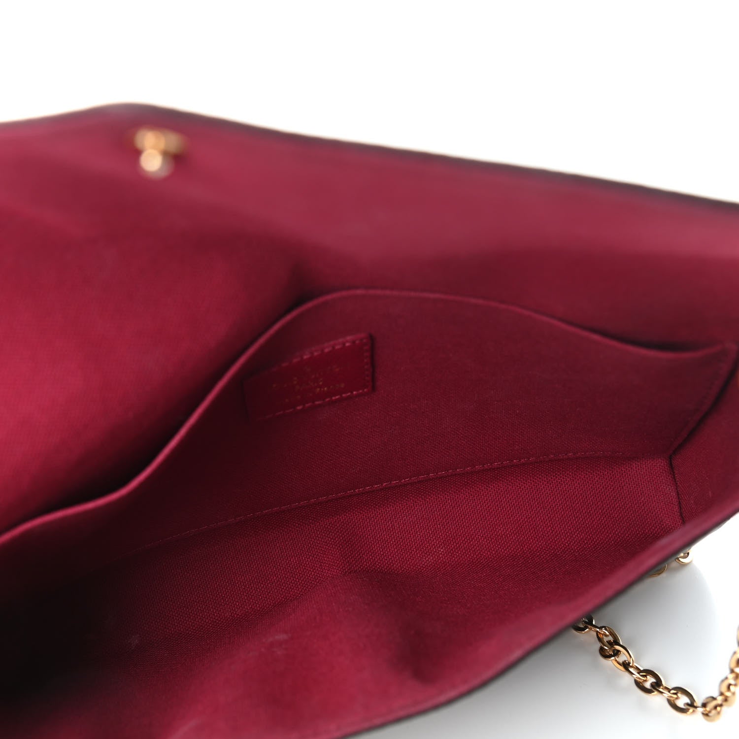 Louis Vuitton Monogram Pochette Felicie Chain Wallet Fuchsia 5 of 9