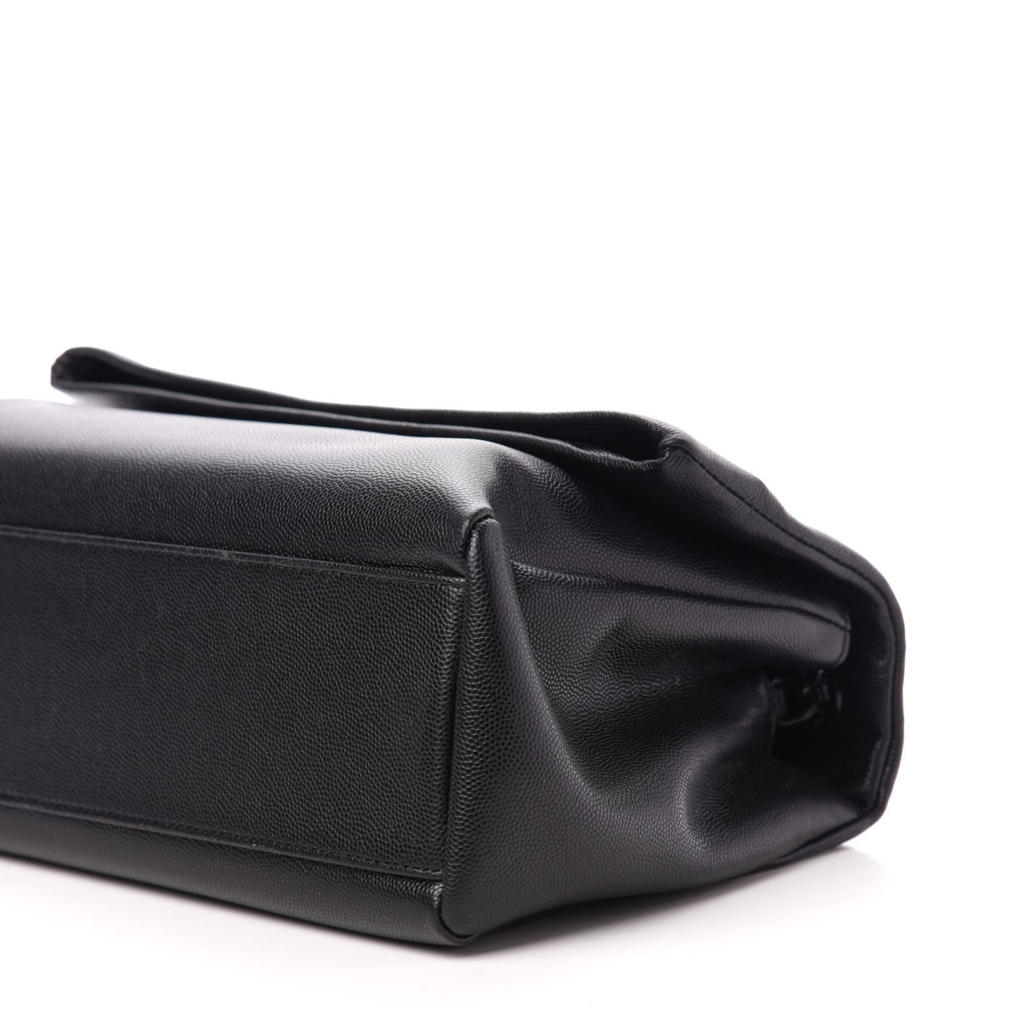 Grain De Poudre Medium West Hollywood Monogram Fold-Over Black