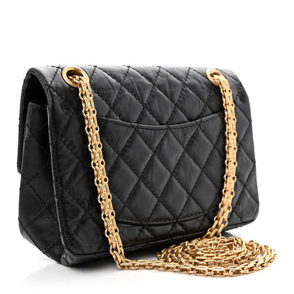 Chanel Aged Calfskin Quilted 2.55 Reissue Mini Flap Black 3 of 11