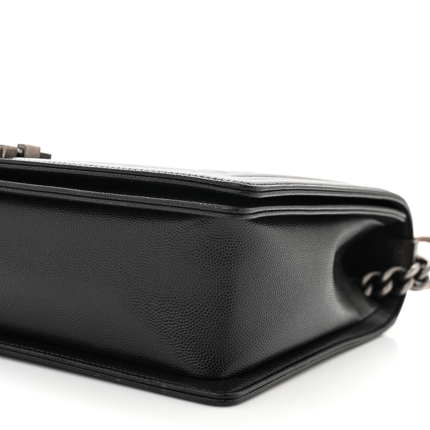Caviar Quilted Large Boy Flap Black