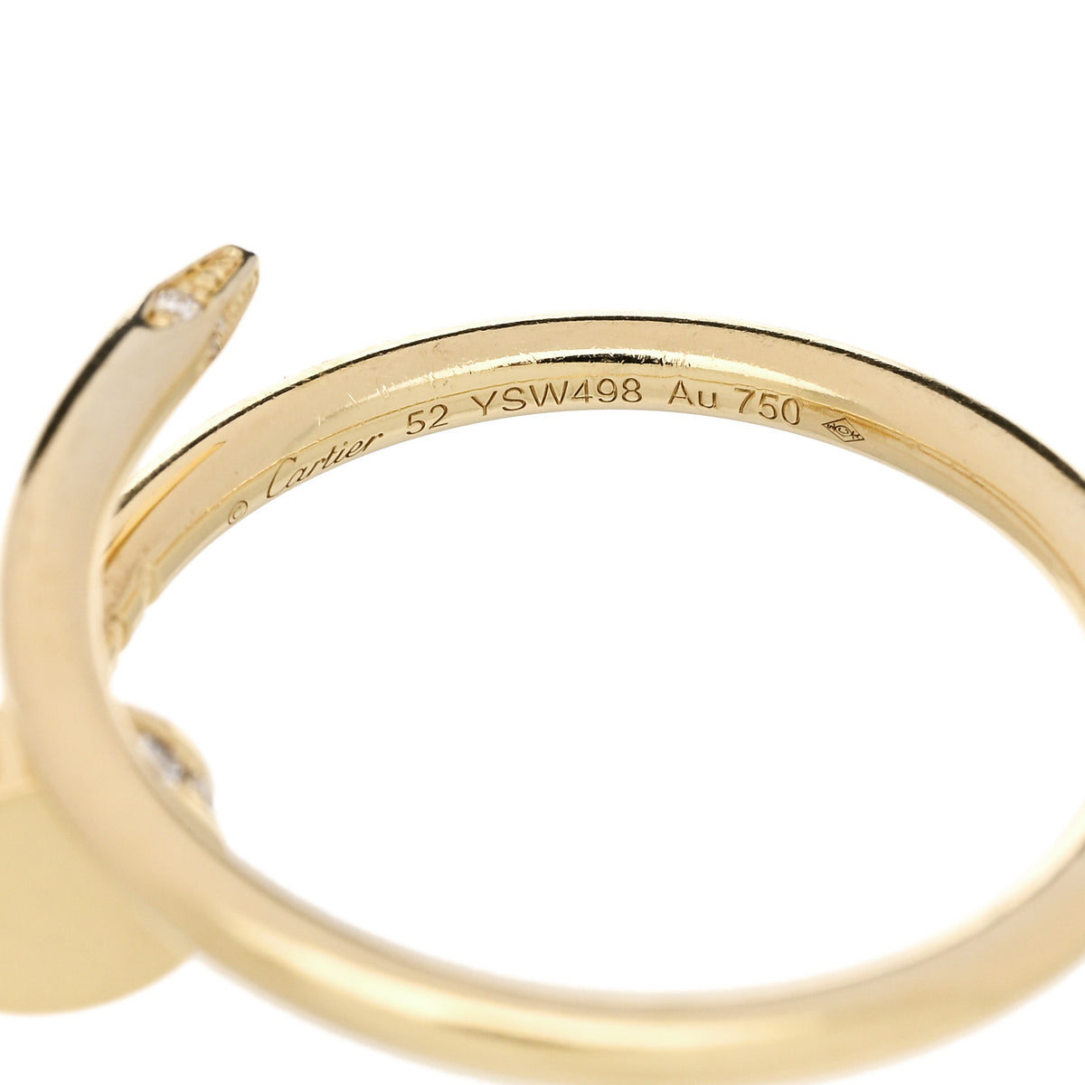 18K Pink Gold Diamond Small Juste Un Clou Ring 52/6