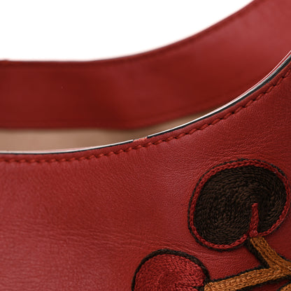 Gucci Calfskin Web Embroidered Medium Dionysus Hobo Hibiscus Red 15 of 17