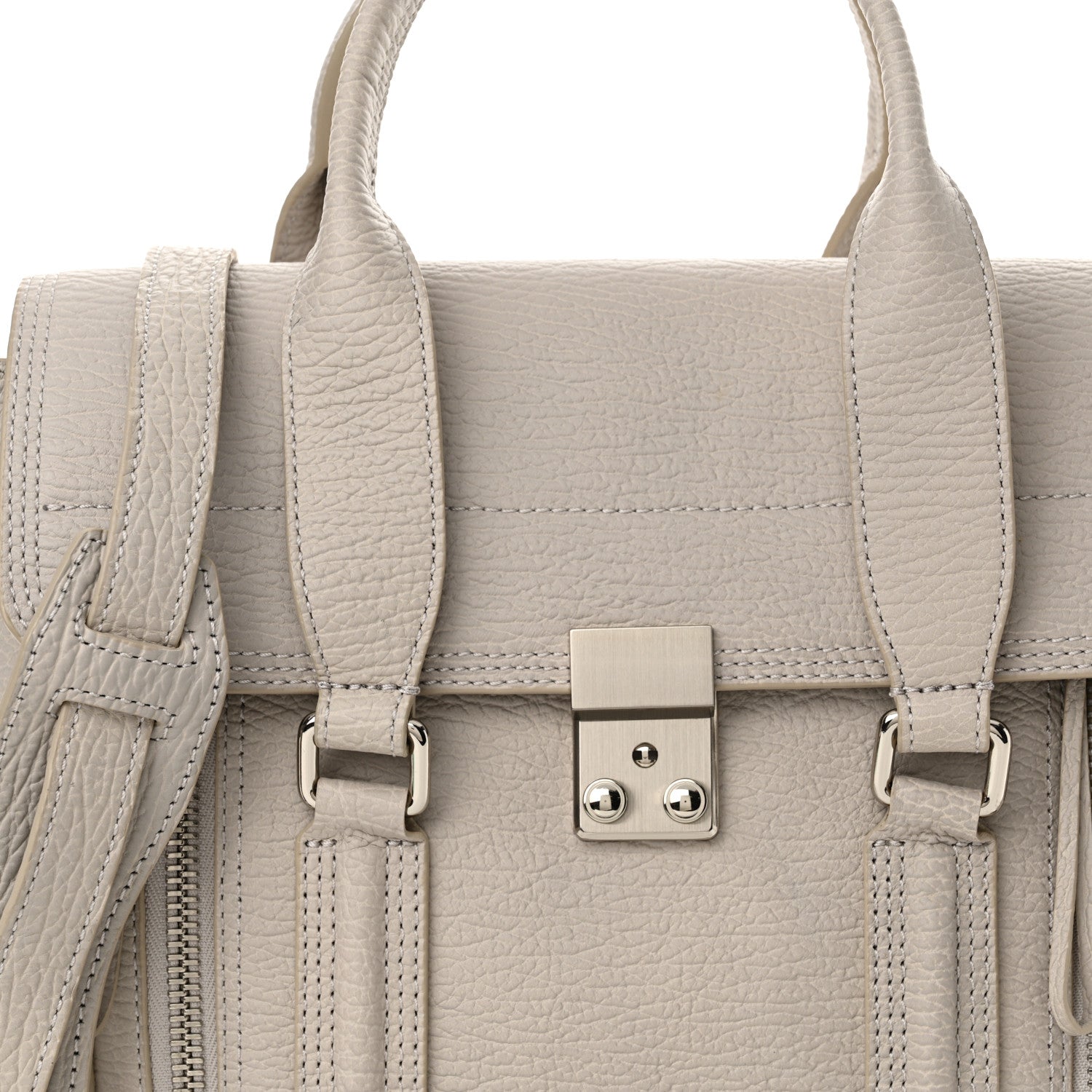 3.1 Phillip Lim Textured Calfskin Medium Pashli Satchel Feather 7 of 11