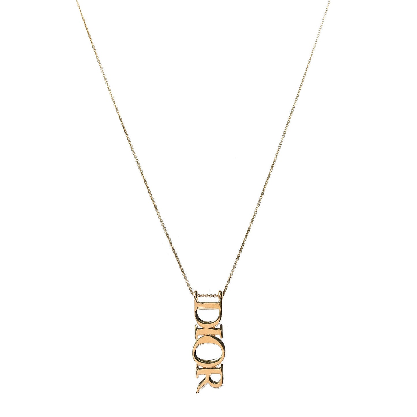 Metal Logo Necklace Gold