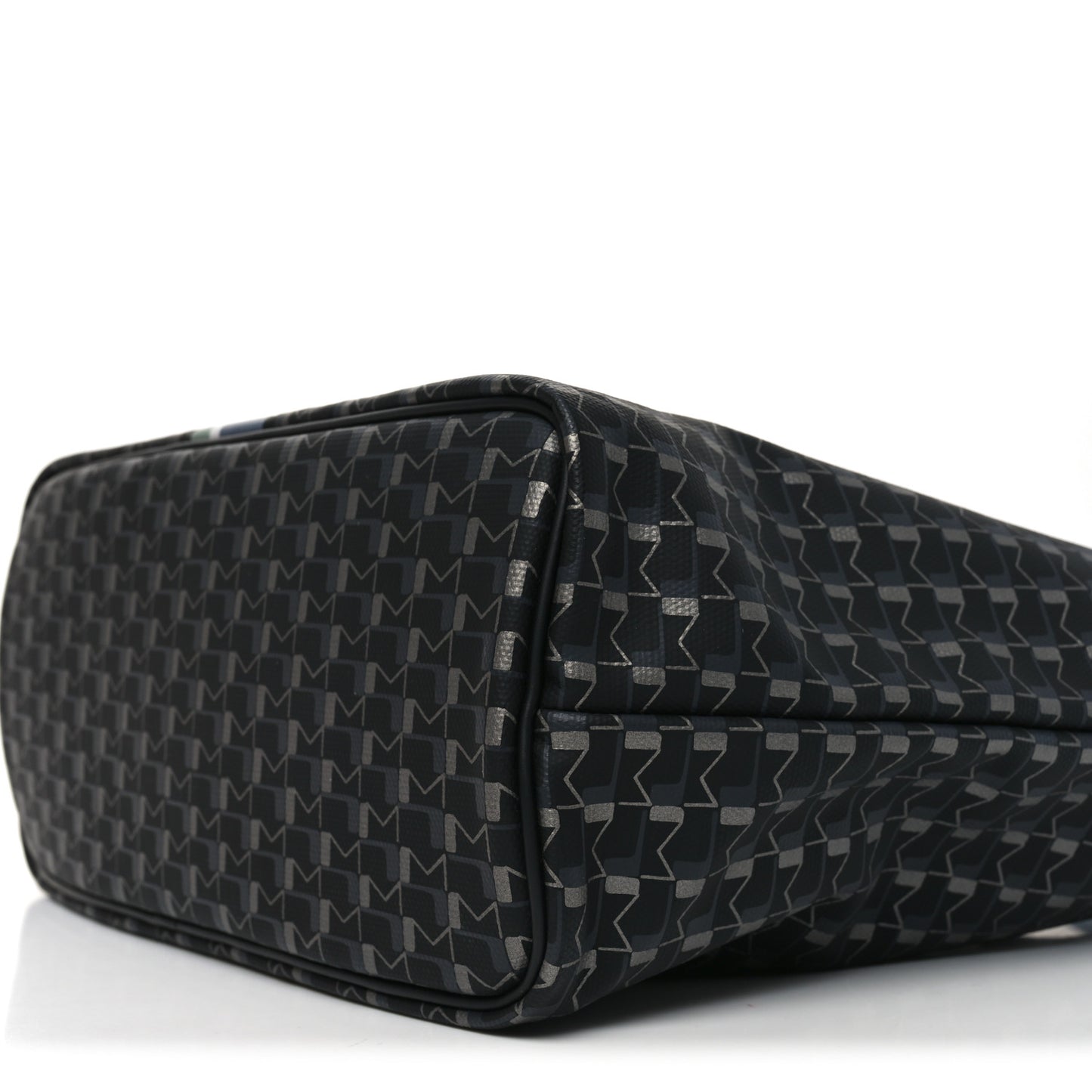 Grained Calfskin Canvas 1920 Oh! Tote Ruban PM Carbon Silver
