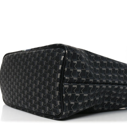 Moynat Grained Calfskin Canvas 1920 Oh! Tote Ruban PM Carbon Silver 9 of 10