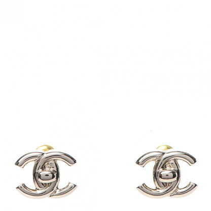 Chanel Metal CC Turnlock Earrings Gold 1 of 5