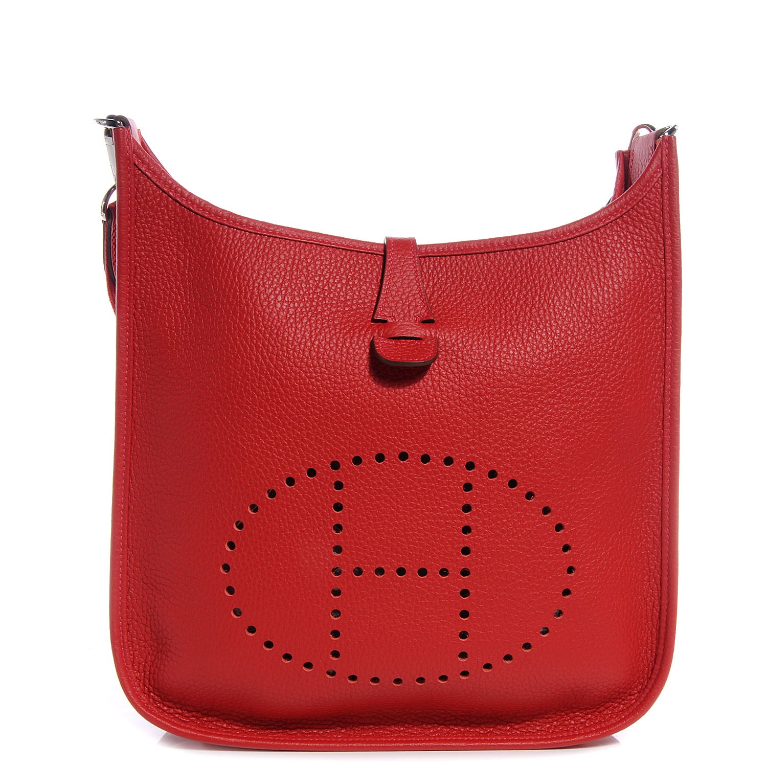 Hermes Taurillon Clemence Evelyne III PM Rouge Casaque 1 of 9