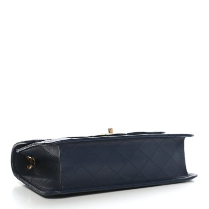 Chanel Caviar Quilted Large Sweet Classic Flap Navy Blue 4 of 9