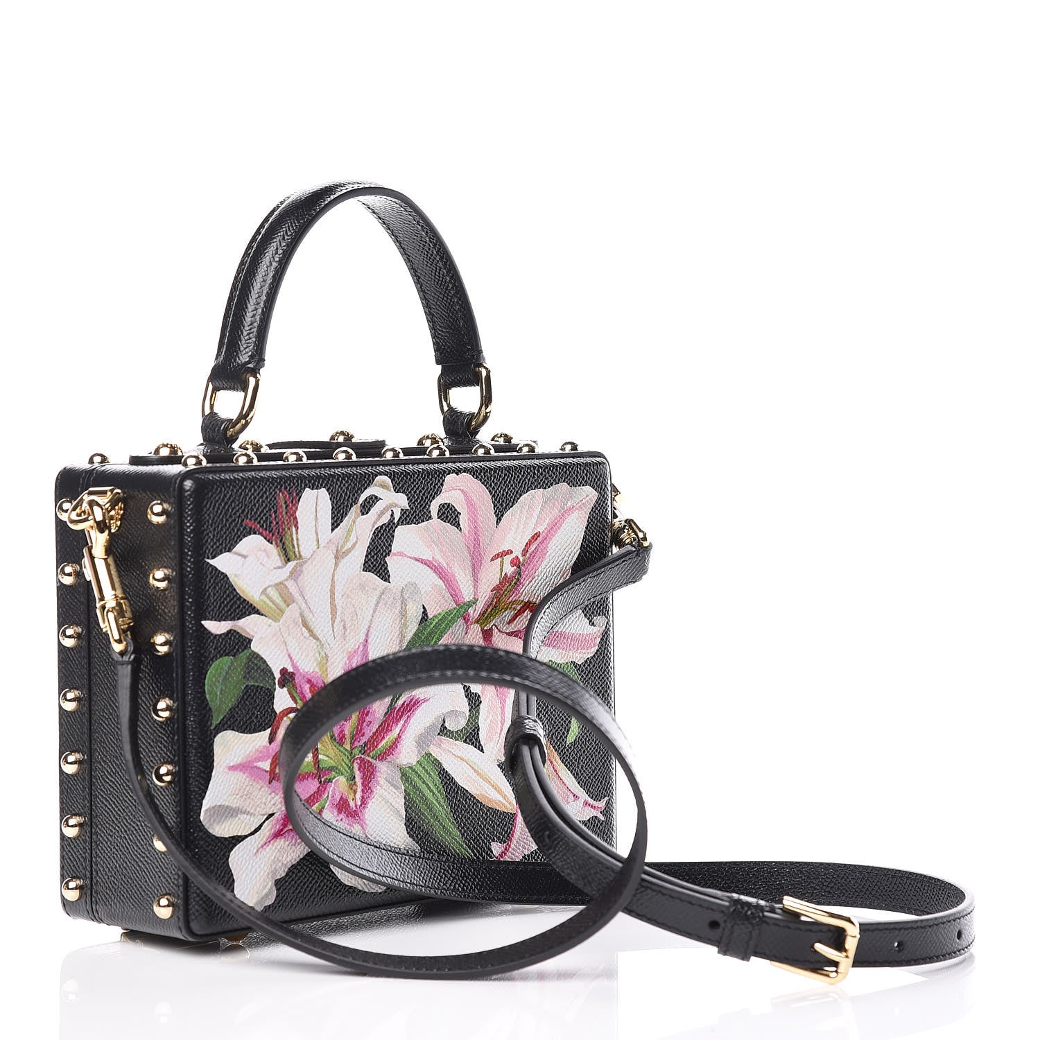 Dolce & Gabbana Dauphine Crystal Embellished Box Bag Black Multicolor 3 of 10