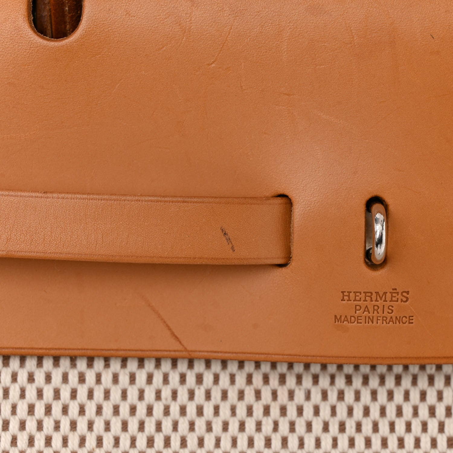 Hermes Toile Vache Calfskin Herbag 40 GM Natural 13 of 14