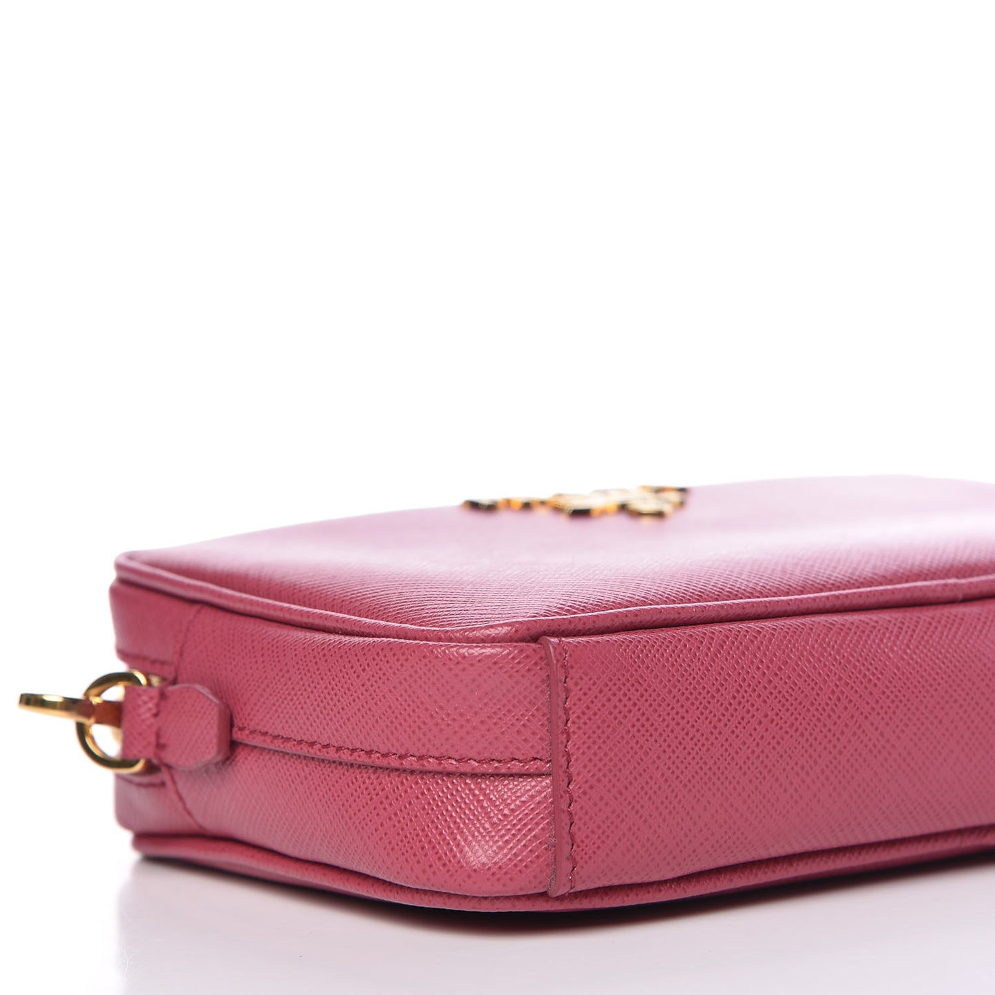 Saffiano Lux Mini Camera Crossbody Bag Bruyere