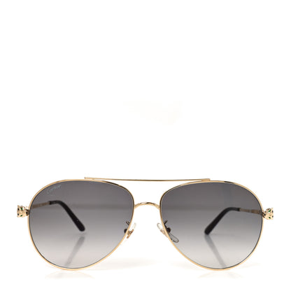 Cartier Panthere De Cartier Aviator Sunglasses CT0233S Gold 2 of 7
