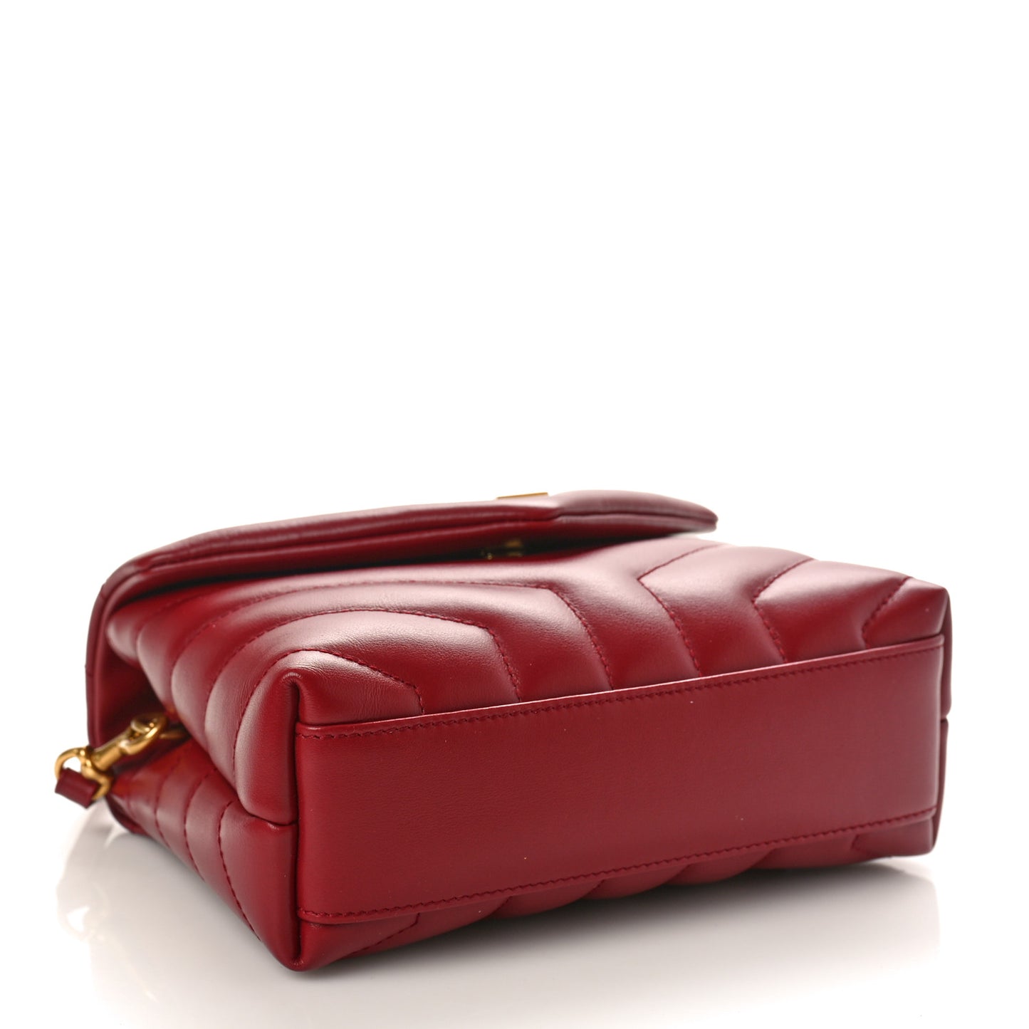 Calfskin Y Quilted Monogram Toy Loulou Crossbody Bag Opyum Red