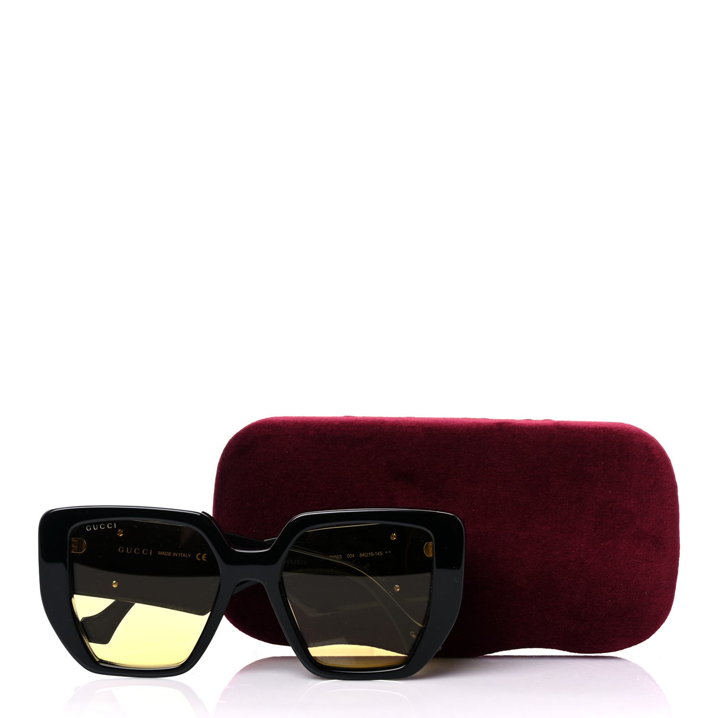 Acetate Square Frame Sunglasses GG0956S Black