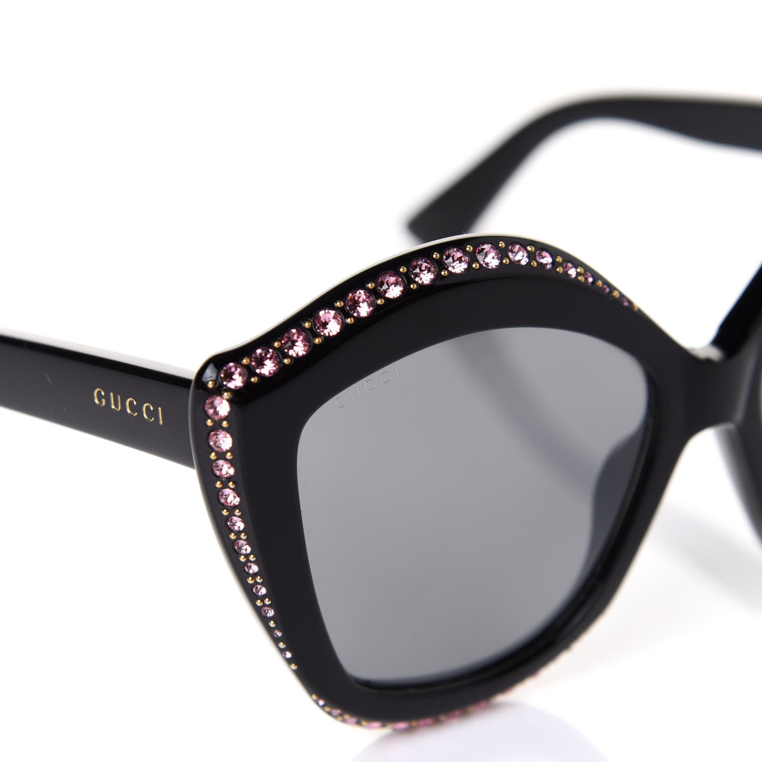 Gucci Crystal Cat Eye Sunglasses GG0118S Black 5 of 8