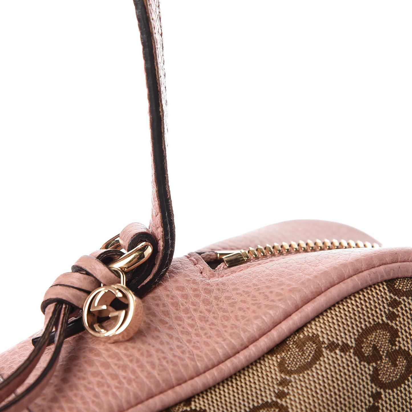 Monogram Mini Bree Messenger Bag Beige Soft Pink