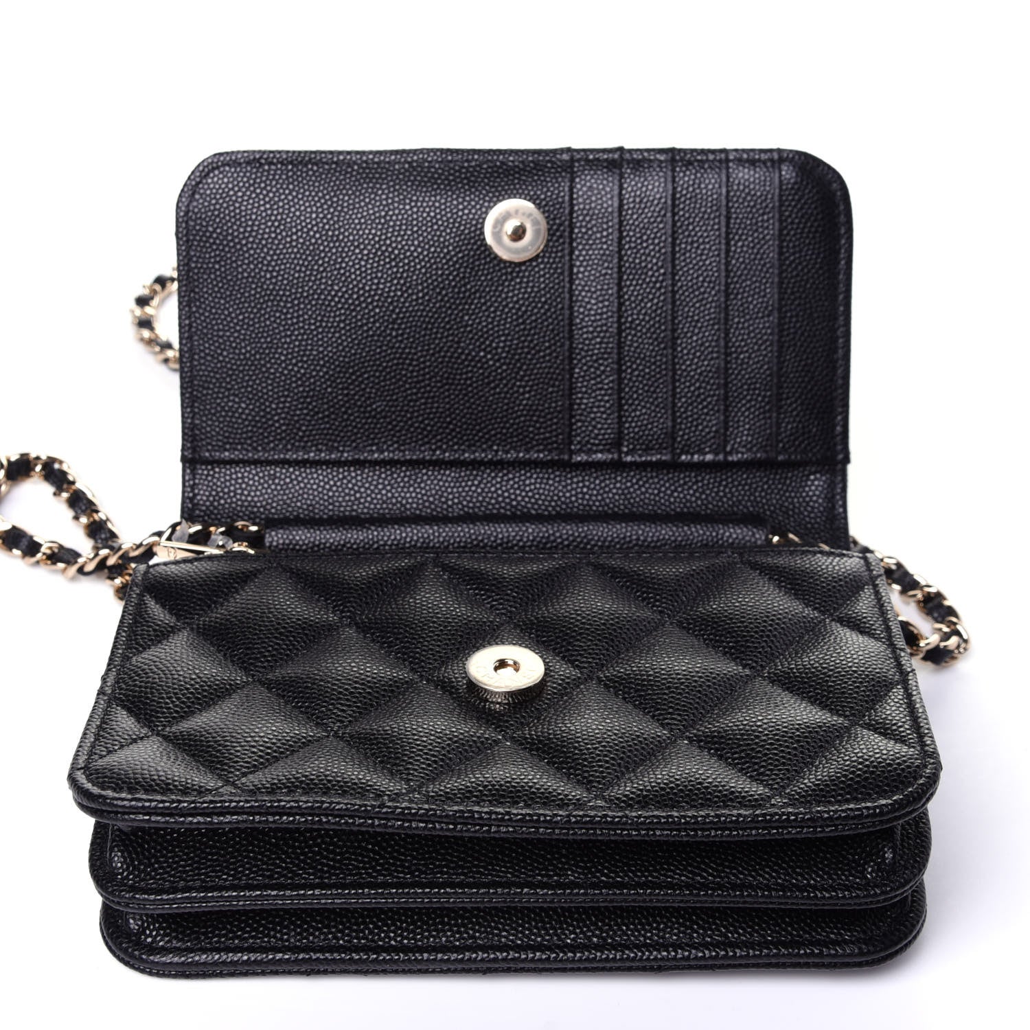 Chanel Caviar Quilted Mini Wallet On Chain WOC Black 11 of 11