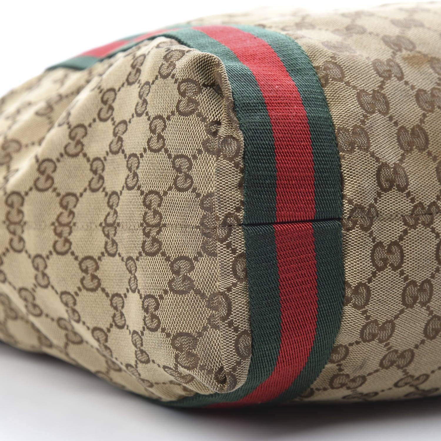 Gucci GG Monogram Medium Web Handle Vertical Tote Dark Brown 9 of 10